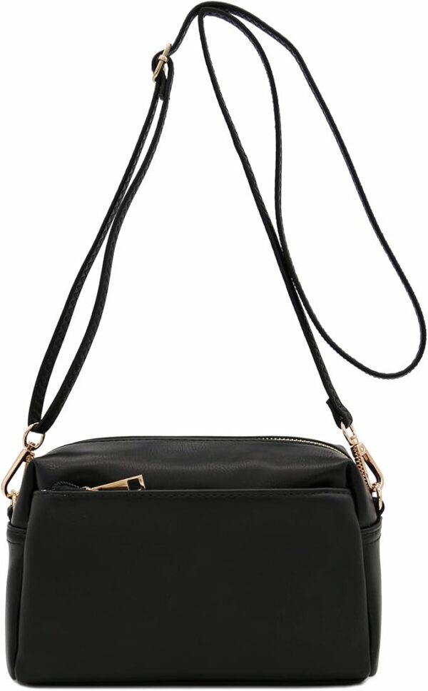 17%OFF Limited time deal" FashionPuzzle Triple Zip Small Crossbody Bag