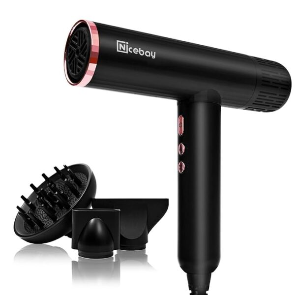 67%OFF Limited time deal"Nicebay Ionic Hair Dryer with Diffuser