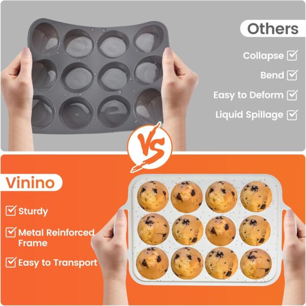 10%OFF with coupon, 2Pack Silicone Muffin Pan for Baking - Image 2