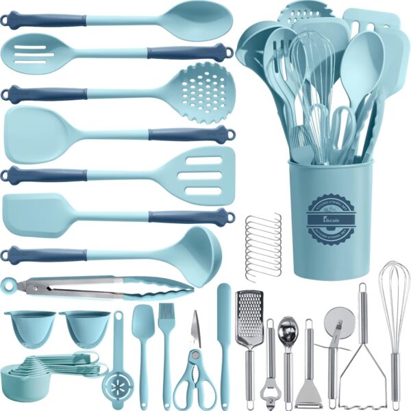 50%OFF Limited time deal"Kikcoin 43Pcs Large Kitchen Utensils Set