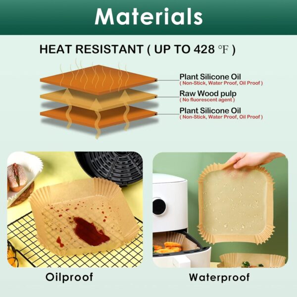 19%OFF: Air Fryer Paper Liners,125Pcs Parchment Paper - Image 3