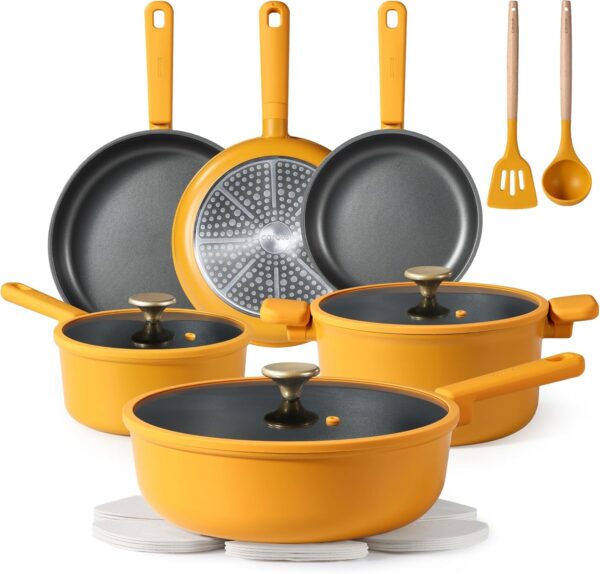 13%OFF Limited time deal"CAROTE Non Stick Pots and Pans Set