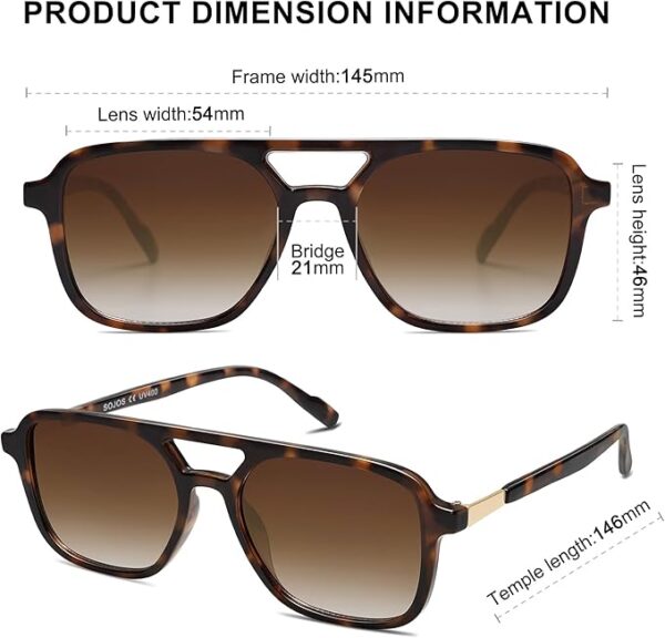 25%OFF: SOJOS Retro Aviator Sunglasses - Image 3
