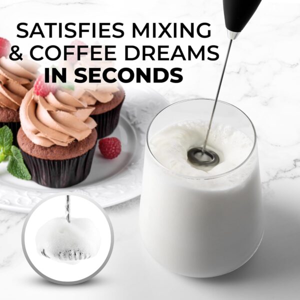 15%OFF: Zulay Kitchen Powerful Milk Frother Wand With 2 Duracell Batteries - Image 2