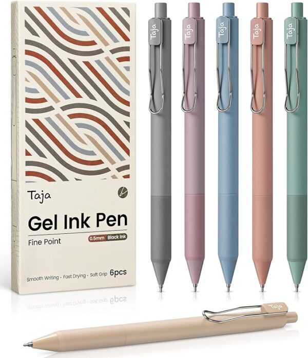 25%OFF Limited time deal"Gel Pens, 6pcs 0.5mm Fine Point Smooth Writing Pens