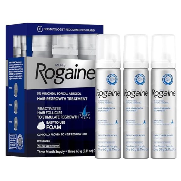 36%OFF Limited time deal"Men's Rogaine 5% Minoxidil Foam for Hair Loss and Hair Regrowth