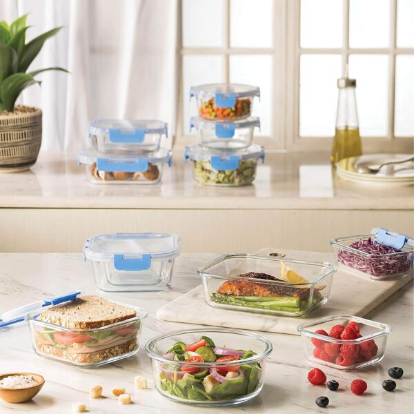 10%OFF: FineDine 24 Piece Glass Storage Containers with Lids - Image 2