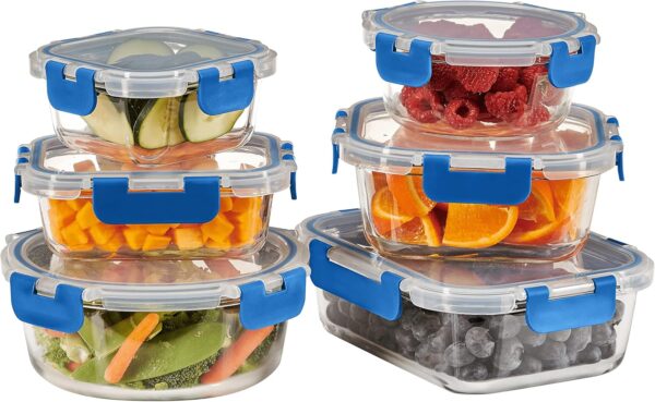 10%OFF: FineDine 24 Piece Glass Storage Containers with Lids