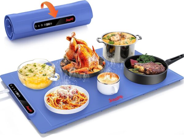 25%OFF Limited time deal"Electric Warming Mat for Food, Roll-Up Silicone Heating Pad