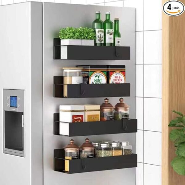 15%OFF Limited time deal"4 Pack Magnetic Spice Storage Rack Organizer