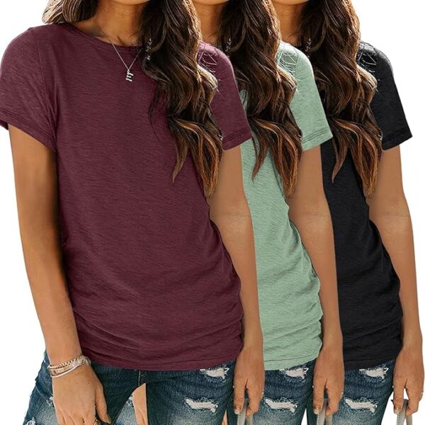 26%OFF Limited time deal"SUNBS Womens 3 Pack T-Shirts Short Sleeve Summer Tops